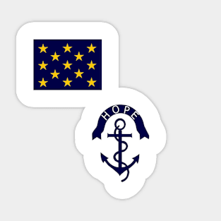 Rhode Island Regimental Flag Sticker